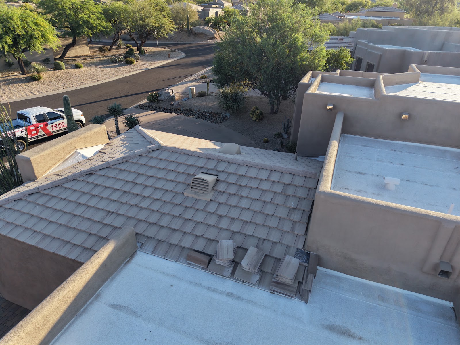 Tile Underlayment Replacement and Flat Roof Re-coat photo 4