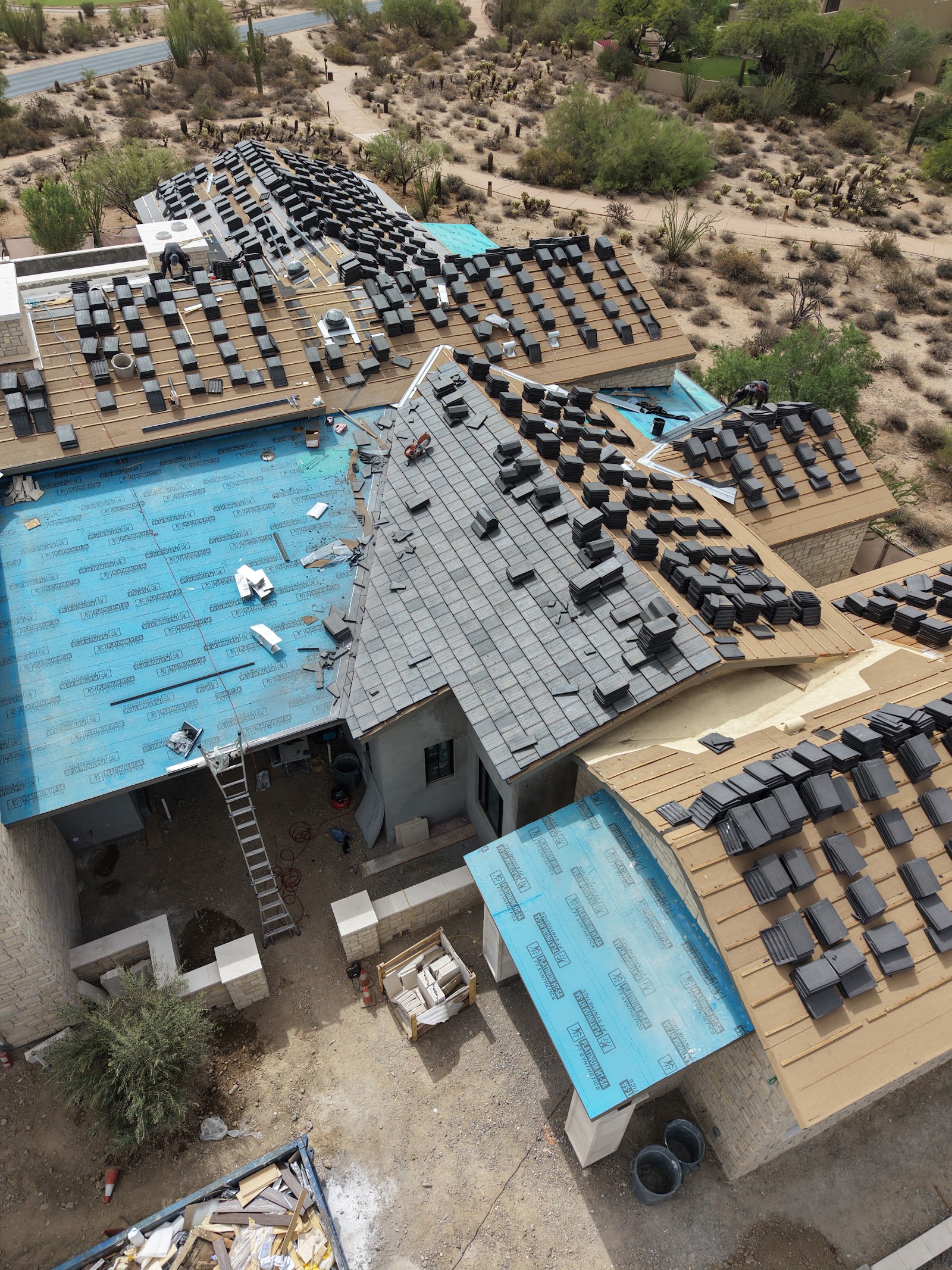 New Construction Tile Roof Installation