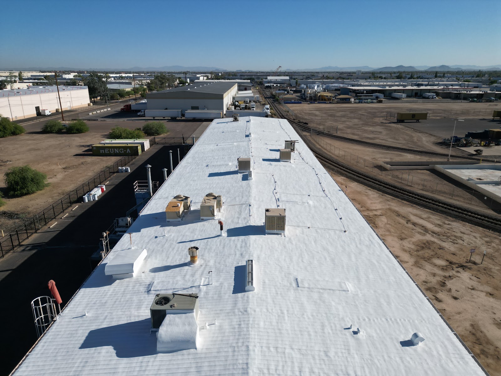 Spray Foam on a Commercial Metal Roof photo 2