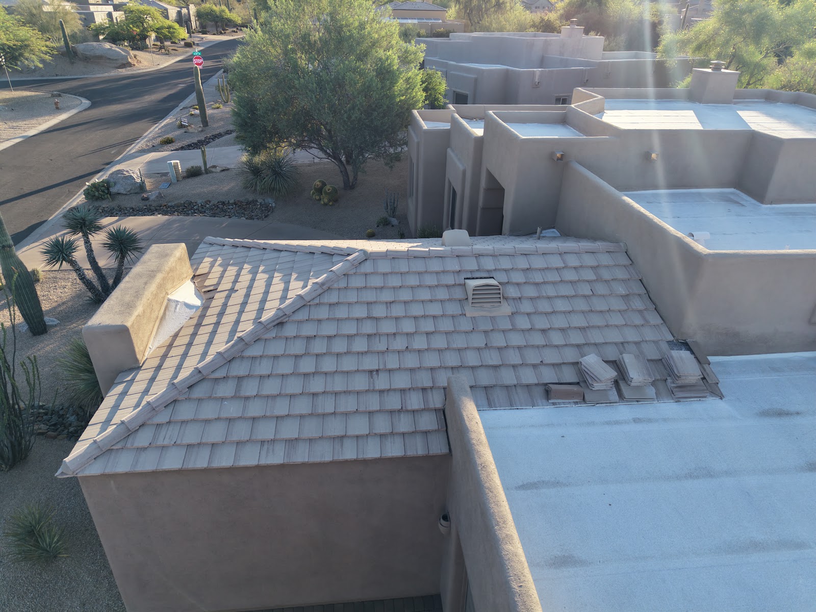 Tile Underlayment Replacement and Flat Roof Re-coat photo 3